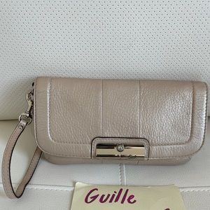 Coach Kristin Leather Flap Long Wristlet Wallet